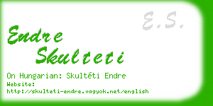 endre skulteti business card