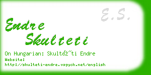 endre skulteti business card